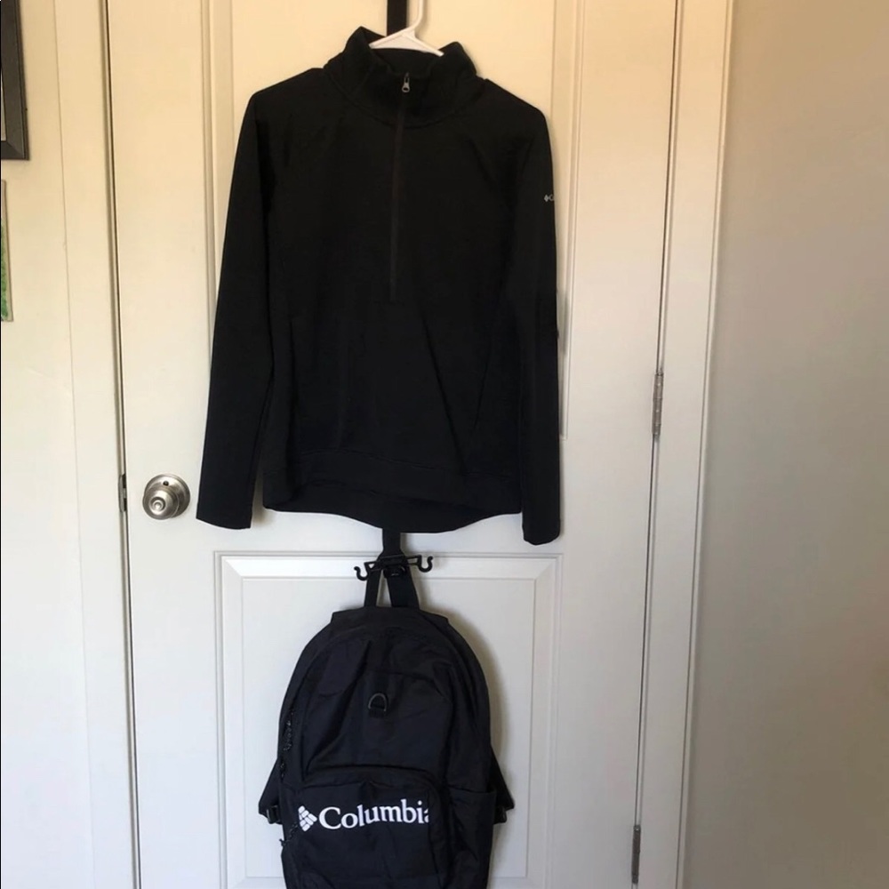 Columbia half zip soft shell pullover